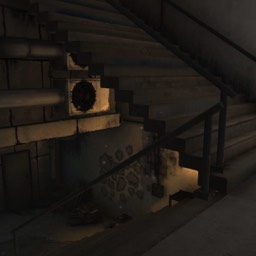 Exploring stairs in Vereda escape room